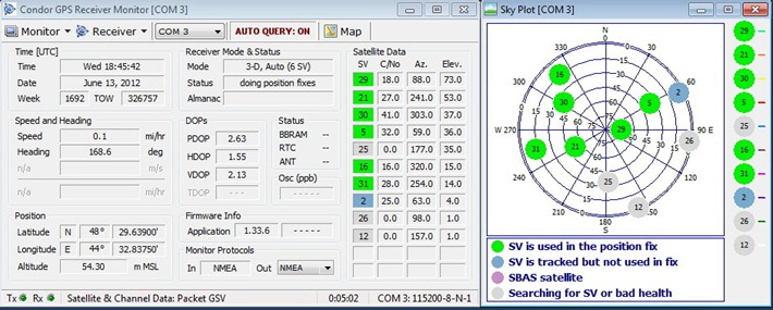 Trimble GPS Studio Screen